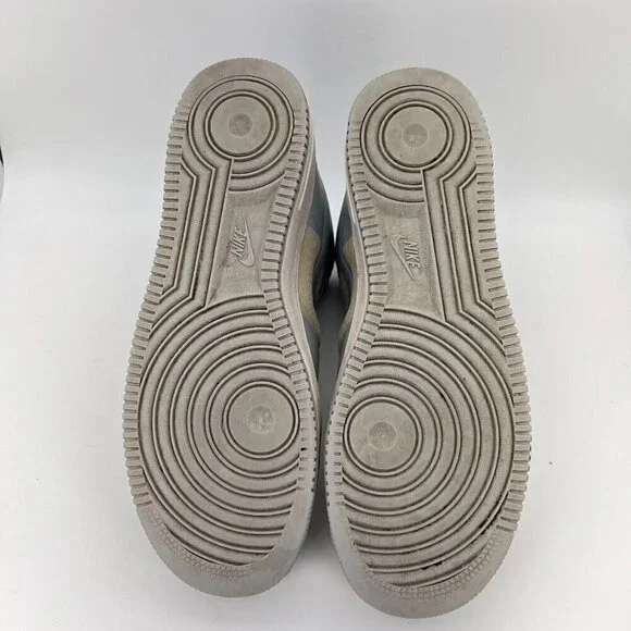 Nike Air Force One AF-1 Hyperfuse Silver Men Size 11.5 Hi Top Shoes 454433-001 - Picture 10 of 12